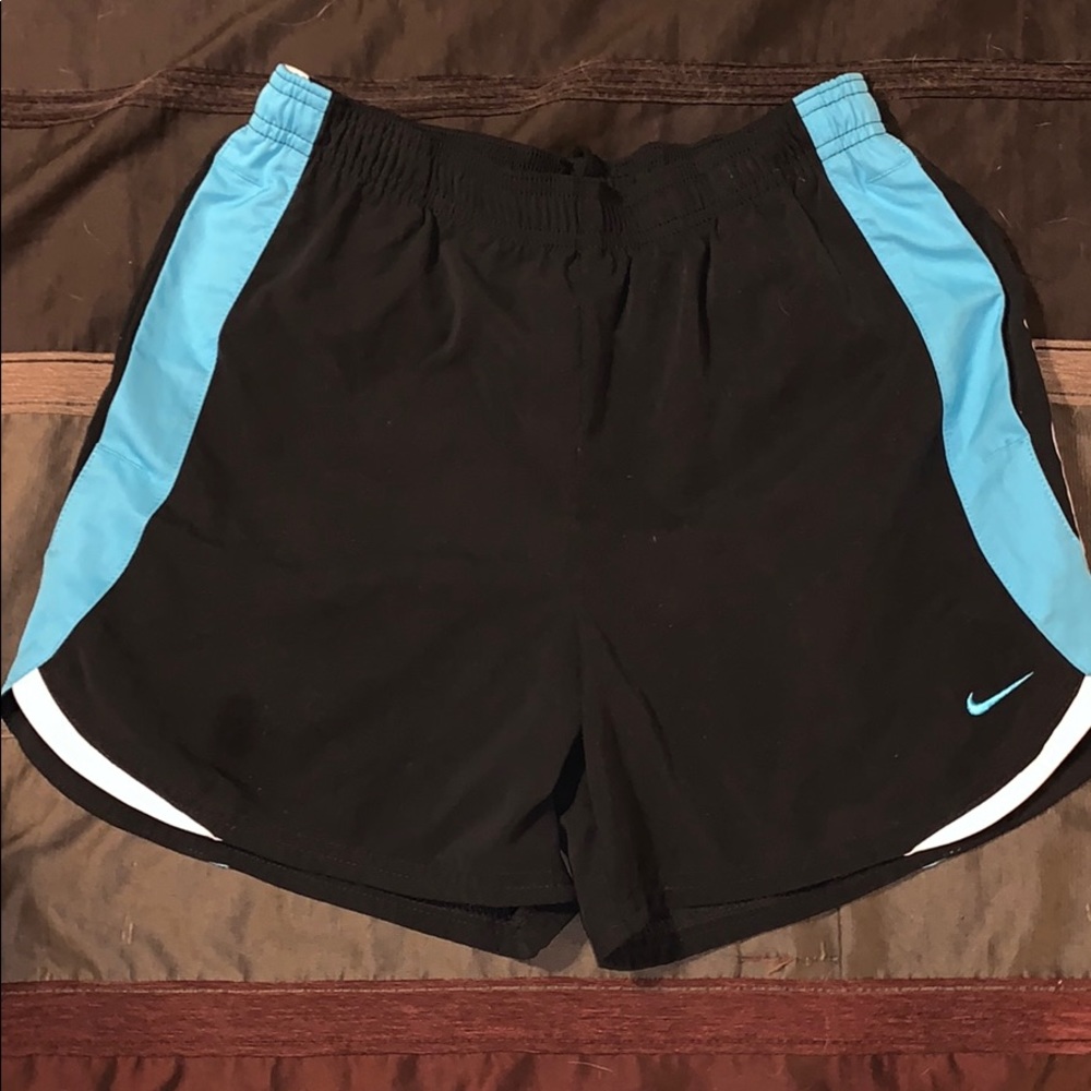 Ladies XS Black and Turquoise Nike Shorts